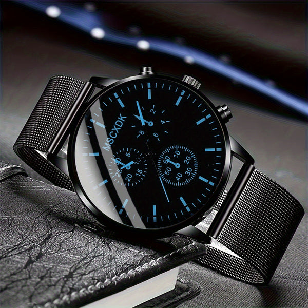 3-teiliges Casual Fashion Quarzuhr-Set – Die perfekte für lässige Outfits und Geschenkanlässe, ideales Geburtstags- oder Feiertagsgeschenk für Männer, Väter und Liebste