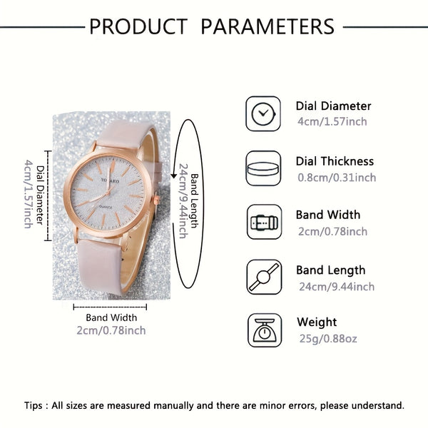 2er-Set: Modisches  minimalistisches Schuppen-Sternenhimmel-Zifferblatt, rundes Display  herzförmiges Anhänger-Armband-Set, schlicht  lässig für alle Anlässe, ein schickes Geschenk für Sie zum Valentinstag, Geburtstagen, Eid al-Adha, Ostern, Eid al-Fitr