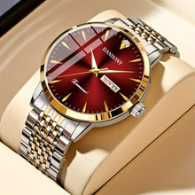 Neue Banbony Unisex Quarzuhr aus Edelstahl mit Strass-Akzenten, wasserdicht IPX7, schlankes HD-Zifferblatt, Datumsanzeige, goldfarbenes Finish – Ideal für Freizeitkleidung, Partys  Geschenke