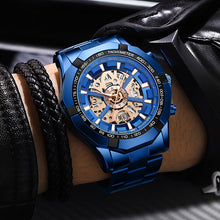 Herren Casual Business Kalender Leuchtende Wasserdichte Quarzuhr