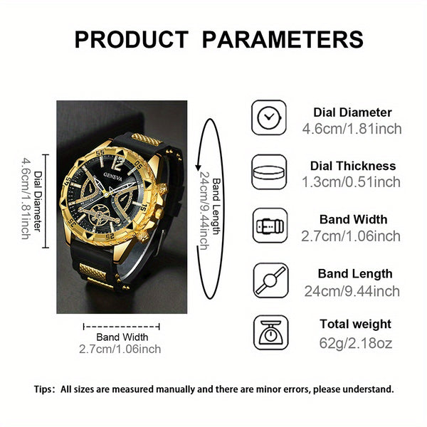 1 Stück MSCXDK Herren Luxus Quarzuhr mit rundem Zifferblatt, elegant & Quarzwerk - Analoges Armbanduhr für den täglichen Gebrauch, Geburtstags-  Feiertagsgeschenke für Männer, Väter, Ehemänner, Freunde