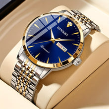 Neue Banbony Unisex Quarzuhr aus Edelstahl mit Strass-Akzenten, wasserdicht IPX7, schlankes HD-Zifferblatt, Datumsanzeige, goldfarbenes Finish – Ideal für Freizeitkleidung, Partys  Geschenke