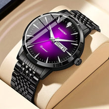 Neue Banbony Unisex Quarzuhr aus Edelstahl mit Strass-Akzenten, wasserdicht IPX7, schlankes HD-Zifferblatt, Datumsanzeige, goldfarbenes Finish – Ideal für Freizeitkleidung, Partys  Geschenke